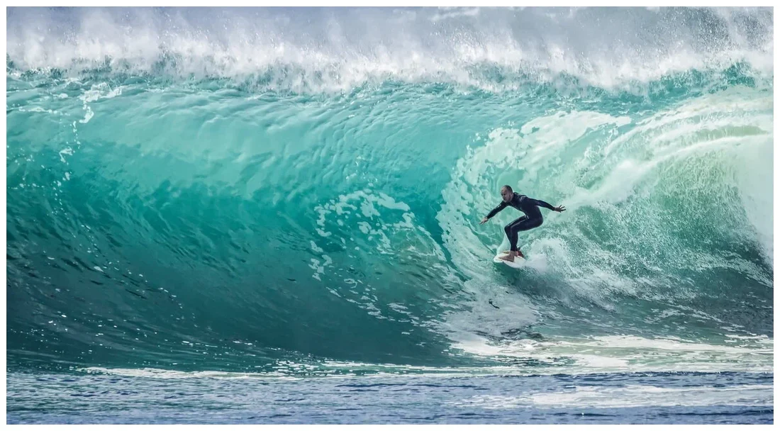 Surfing at Los Cerritos